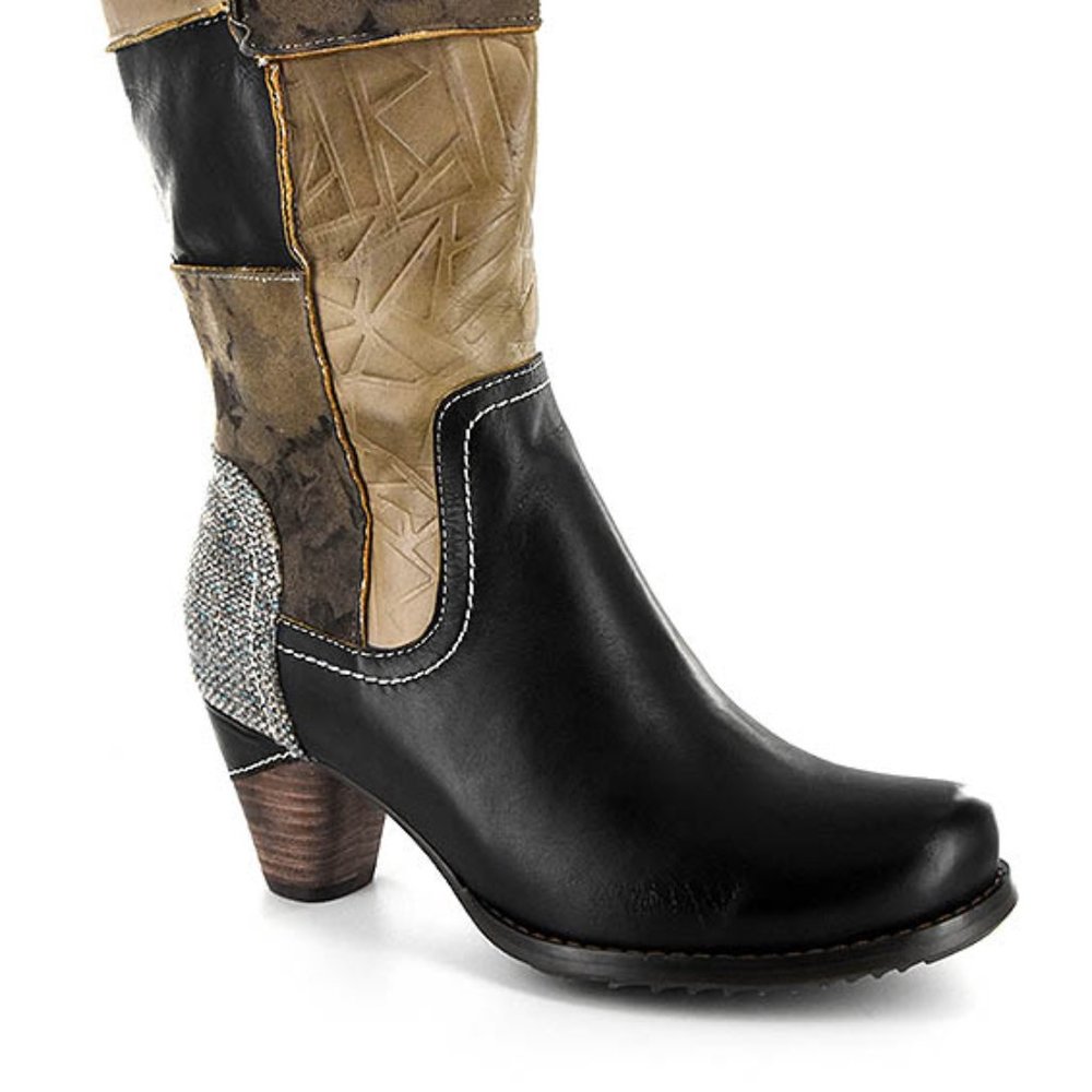 Erika Leather Patchwork Boot
